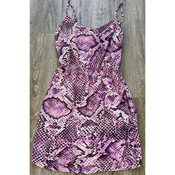 Aqua Womens Print Sleeveless Sundress Purple Sz Small - Picture 1 of 3